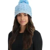 Hats*Spyder Womens Brrr Berry Pom - Blue Drift BLUEDRIFT