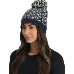 Hats*Spyder Womens Brrr Berry Pom - True Navy TRUENAVY