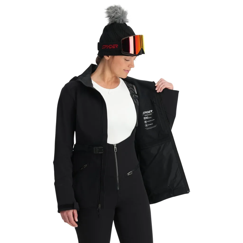 Softshell*Spyder Womens Glacial Softshell - BLACK