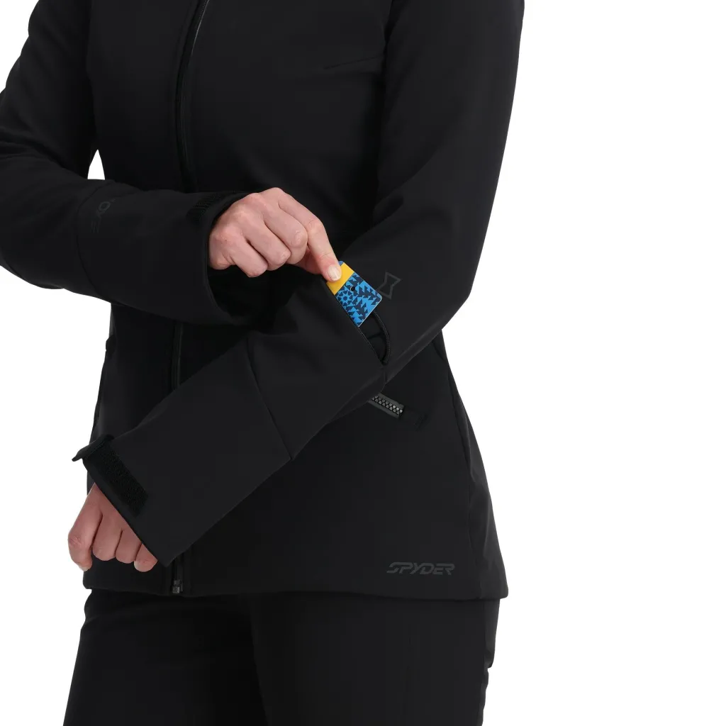 Softshell*Spyder Womens Glacial Softshell - BLACK