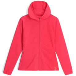 Midlayers | Fleece*Spyder Womens Gridweb Fleece Hoodie - Prism Pink PRISMPINK