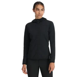 Midlayers | Fleece*Spyder Womens Gridweb Hoodie - BLACK
