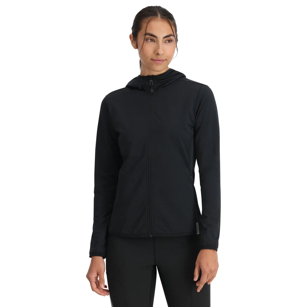 Midlayers | Fleece*Spyder Womens Gridweb Hoodie - BLACK