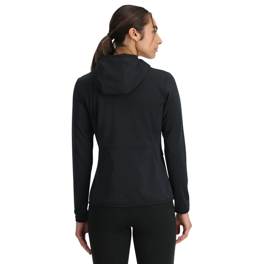 Midlayers | Fleece*Spyder Womens Gridweb Hoodie - BLACK