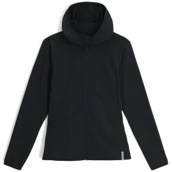Midlayers | Fleece*Spyder Womens Gridweb Hoodie - BLACK