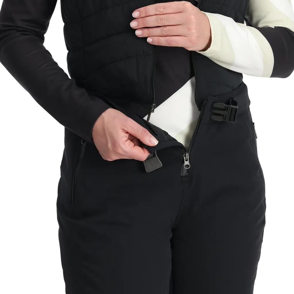 Insulated*Spyder Womens On Piste Bib - BLACK