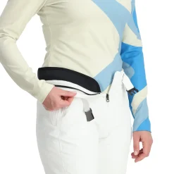 Insulated*Spyder Womens On Piste Bib - WHITE