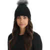 Hats*Spyder Womens Royal Pom - BLACK