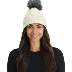 Hats*Spyder Womens Royal Pom - Vanilla Latte VANILLALATTE