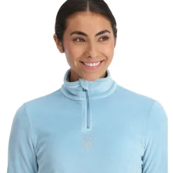 Midlayers | Fleece*Spyder Womens Shimmer Bug Half Zip - Blue Drift BLUEDRIFT