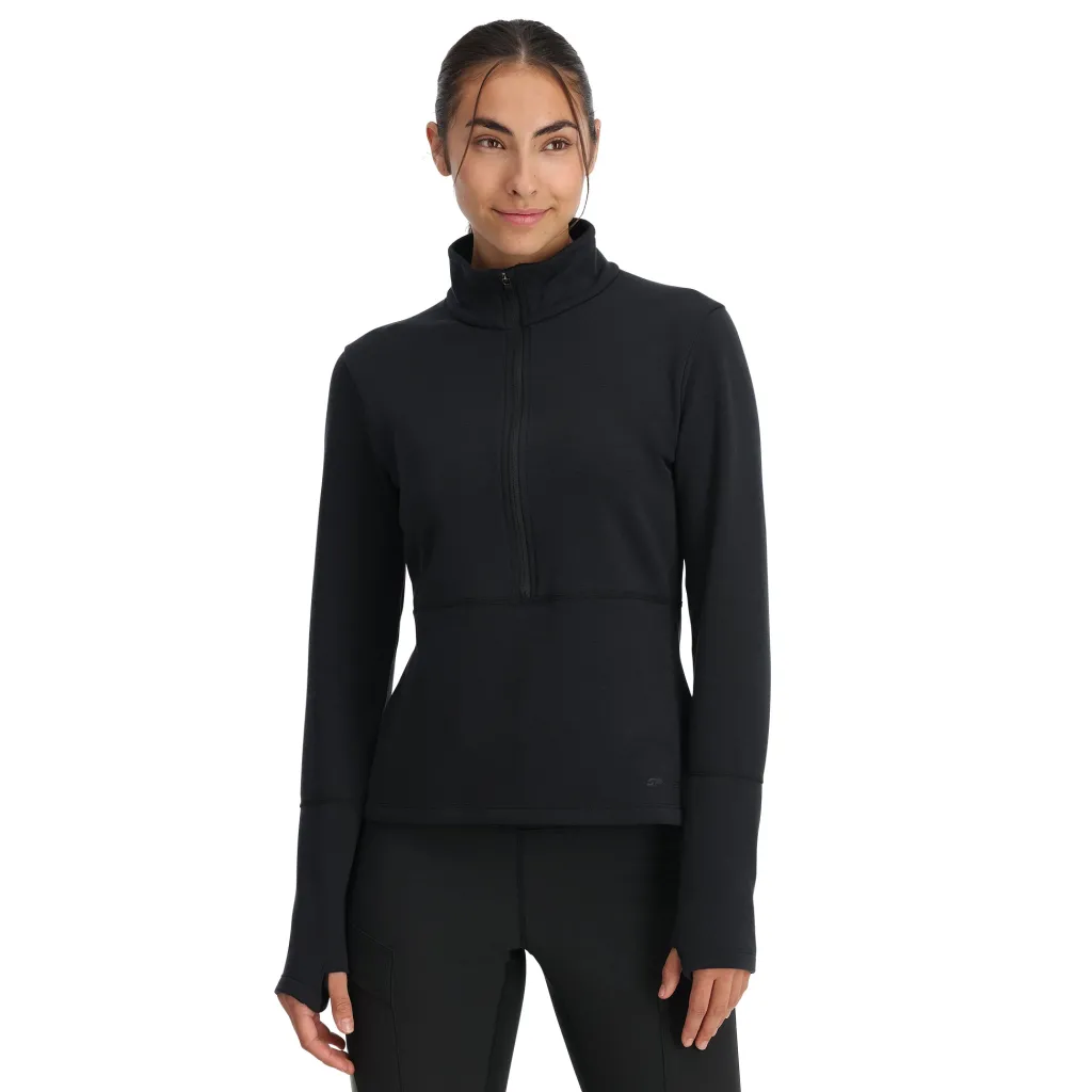 Midlayers | Fleece*Spyder Womens Speed Fleece Half Zip - BLACK