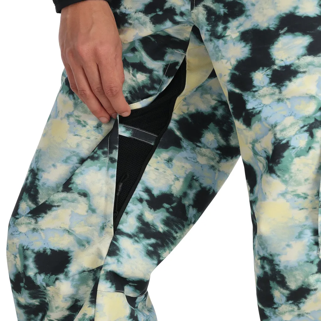 Insulated | Freeski*Spyder Womens Terrain Bib - Tie Dye Vanilla Latte TIEDYEVANILLALATTE