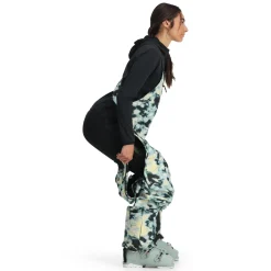 Insulated | Freeski*Spyder Womens Terrain Bib - Tie Dye Vanilla Latte TIEDYEVANILLALATTE