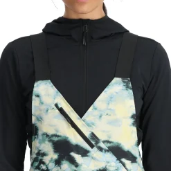 Insulated | Freeski*Spyder Womens Terrain Bib - Tie Dye Vanilla Latte TIEDYEVANILLALATTE