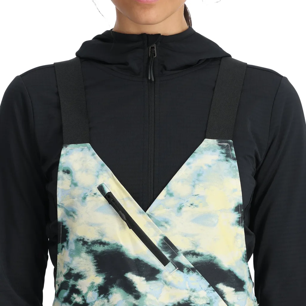 Insulated | Freeski*Spyder Womens Terrain Bib - Tie Dye Vanilla Latte TIEDYEVANILLALATTE