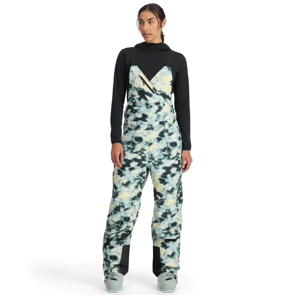 Insulated | Freeski*Spyder Womens Terrain Bib - Tie Dye Vanilla Latte TIEDYEVANILLALATTE