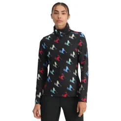 Midlayers*Spyder Womens Vivid Half Zip - BLACK