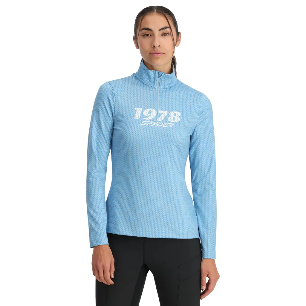 Midlayers*Spyder Womens Vivid Half Zip - Blue Drift BLUEDRIFT