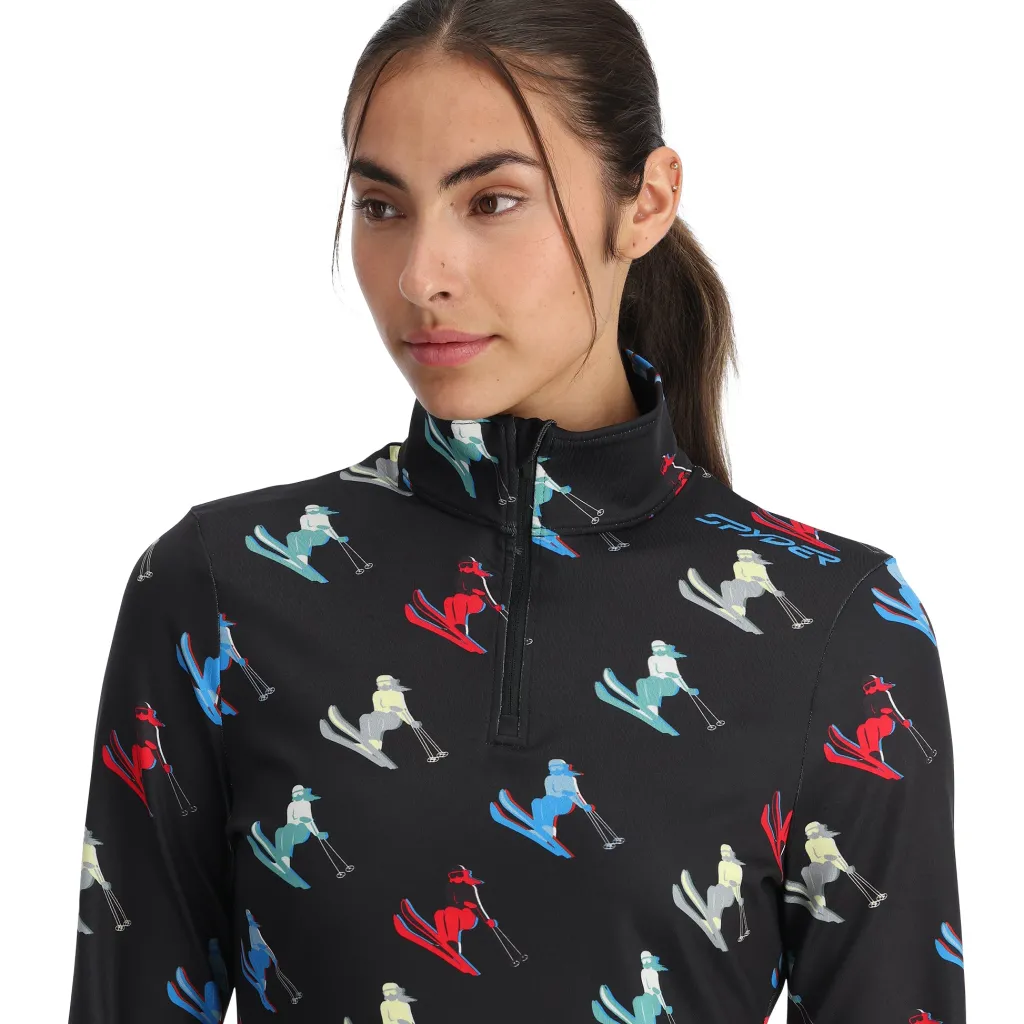 Midlayers*Spyder Womens Vivid Half Zip - BLACK
