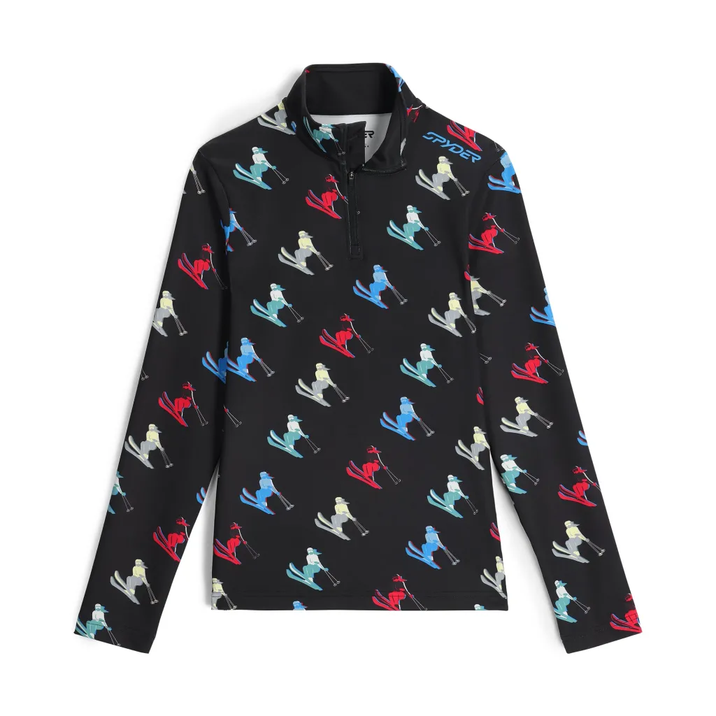 Midlayers*Spyder Womens Vivid Half Zip - BLACK