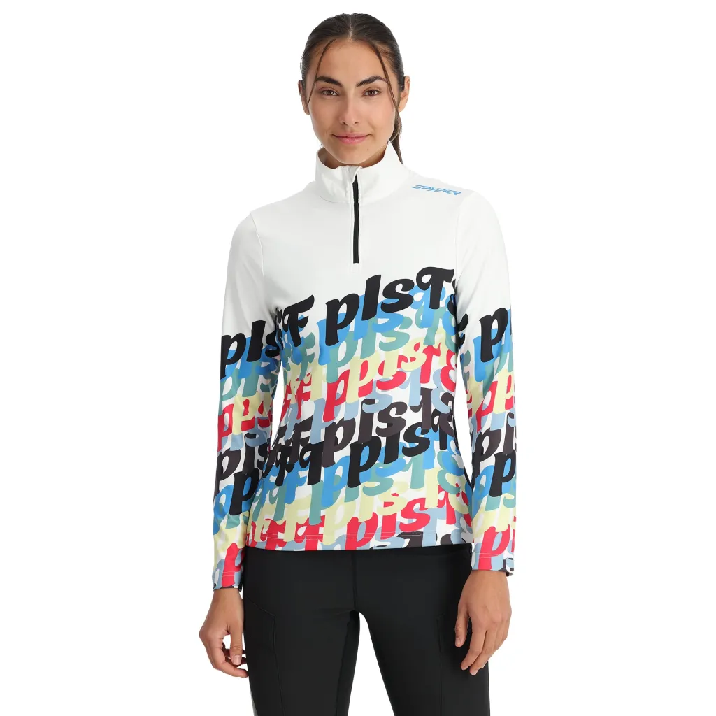 Midlayers*Spyder Womens Vivid Half Zip - WHITE