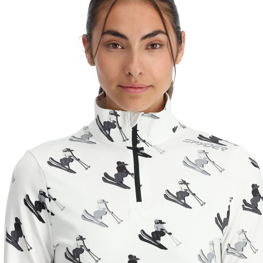Midlayers*Spyder Womens Vivid Half Zip - WHITE