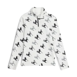 Midlayers*Spyder Womens Vivid Half Zip - WHITE