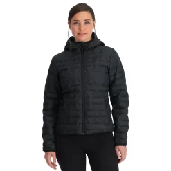 Midlayers | Down*Spyder Womens Zenith Hooded - BLACK